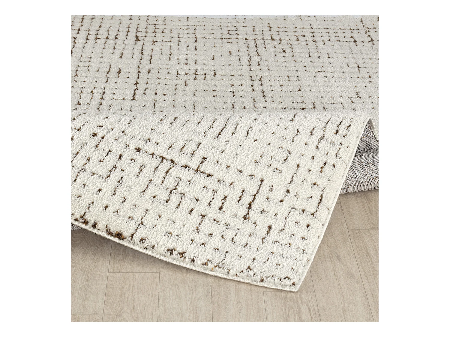 Tapis Scandinave Moderne - Ivoire/Terracotta - 160x213cm - AMANDINE