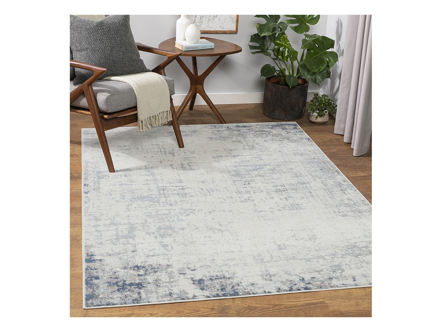 Modern Abstract Tapijt - Grijs/Blauw - 160x215cm - ALIX