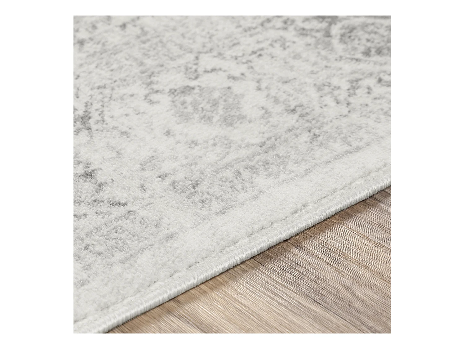 Vintage Oosters Tapijt - Wit/Grijs - 80x150cm - CEREN