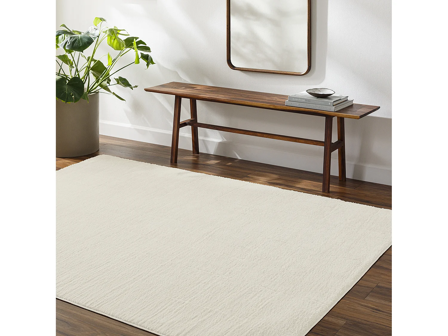 Alfombra Escandinava Moderna - Marfil - 160x213cm - AVA