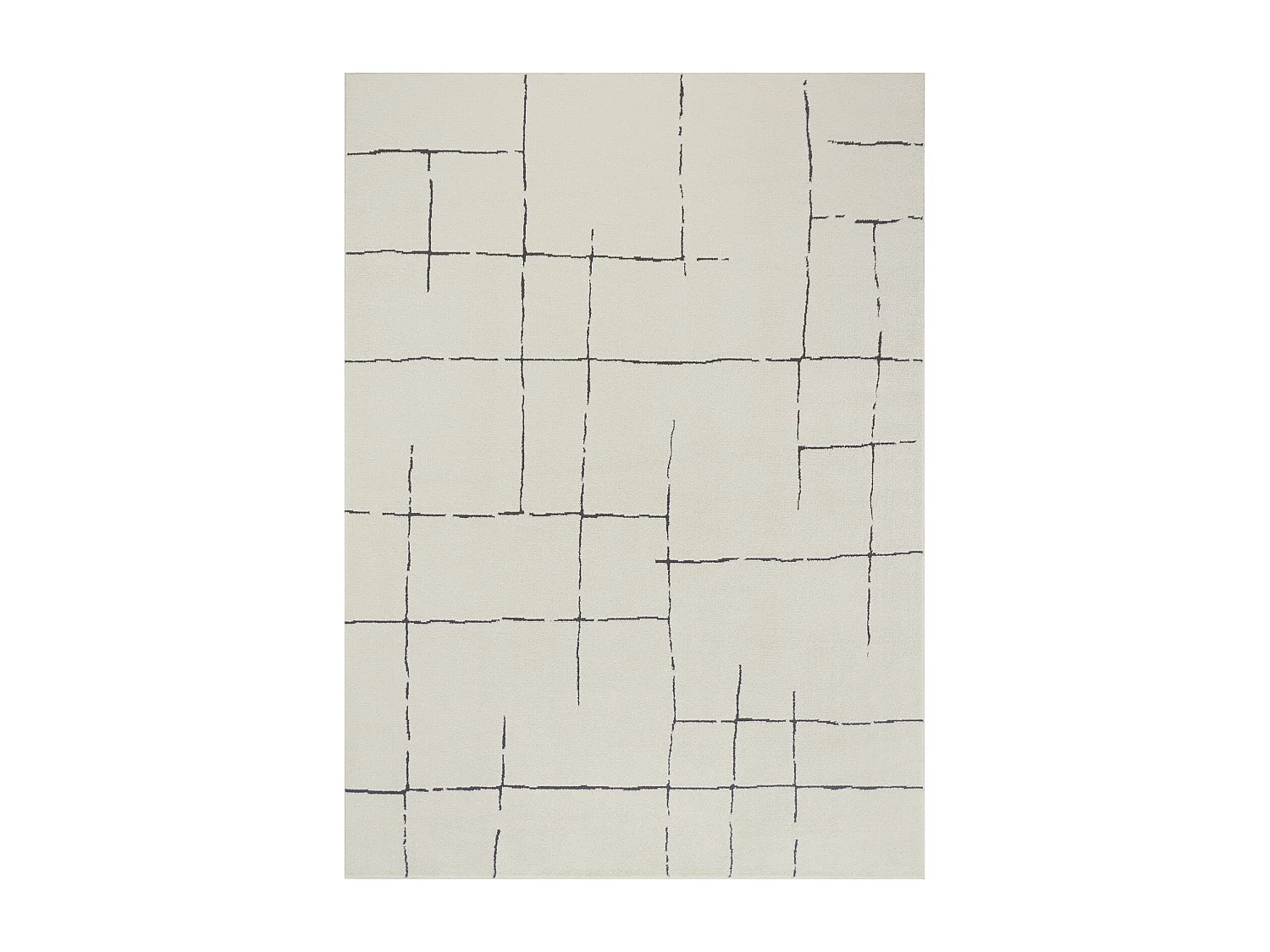 Tapis Scandinave Moderne - Ivoire/Gris - 160x213cm - AVA