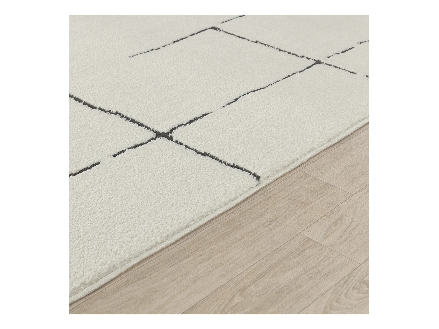 Modern Scandinavisch Tapijt - Ivoor/Grijs - 160x213cm - AVA