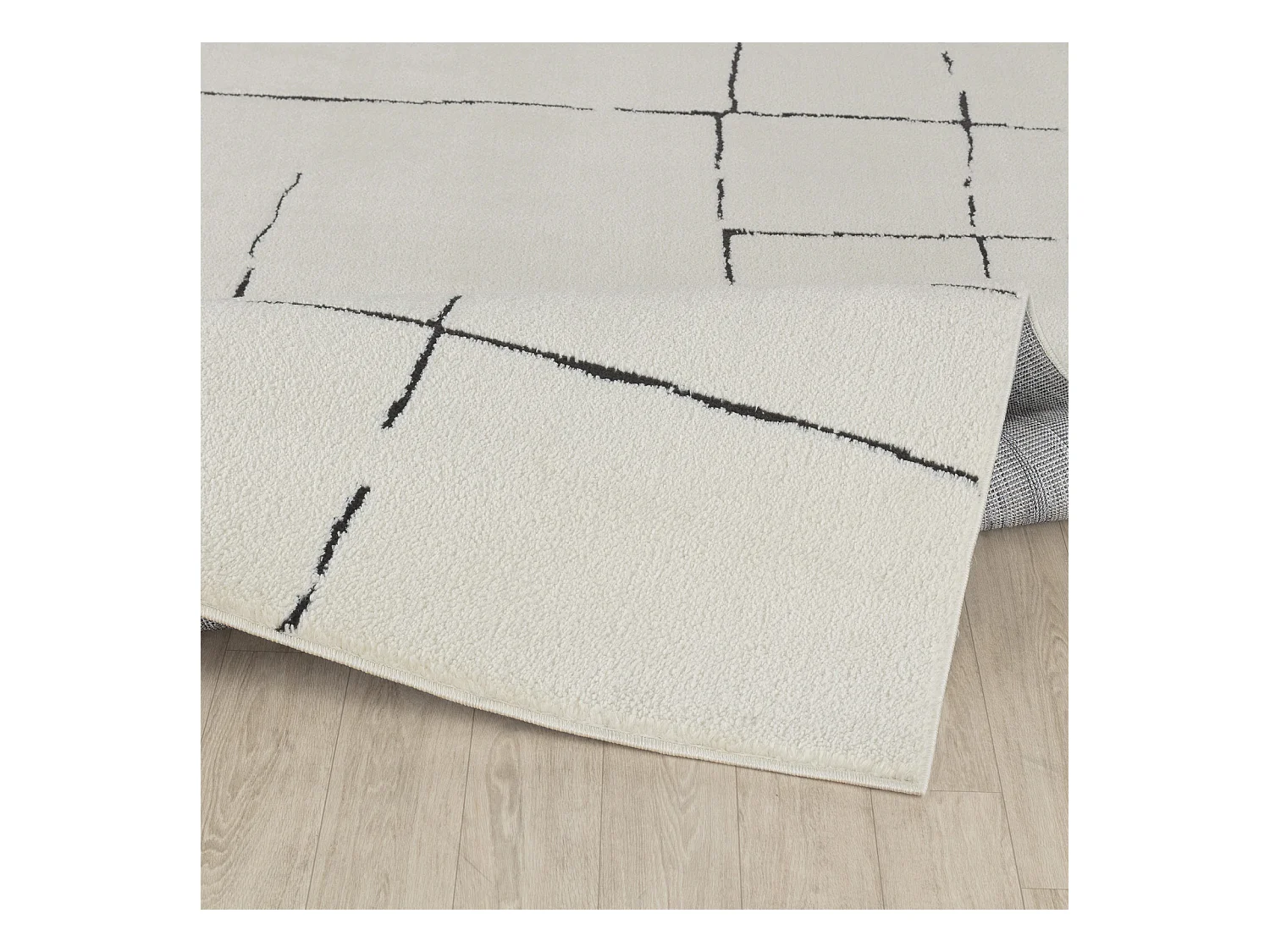 Modern Scandinavisch Tapijt - Ivoor/Grijs - 160x213cm - AVA