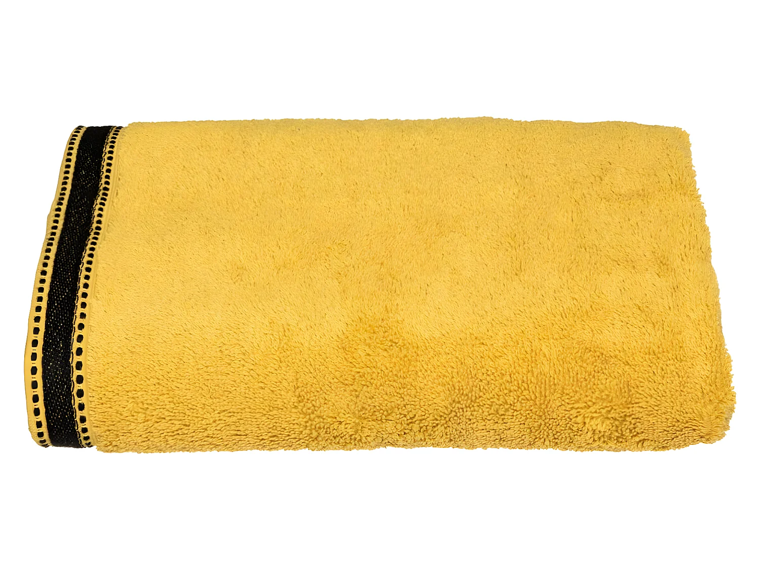Drap de bain en Coton Jaune Ocre tissu éponge 70 x 130 cm