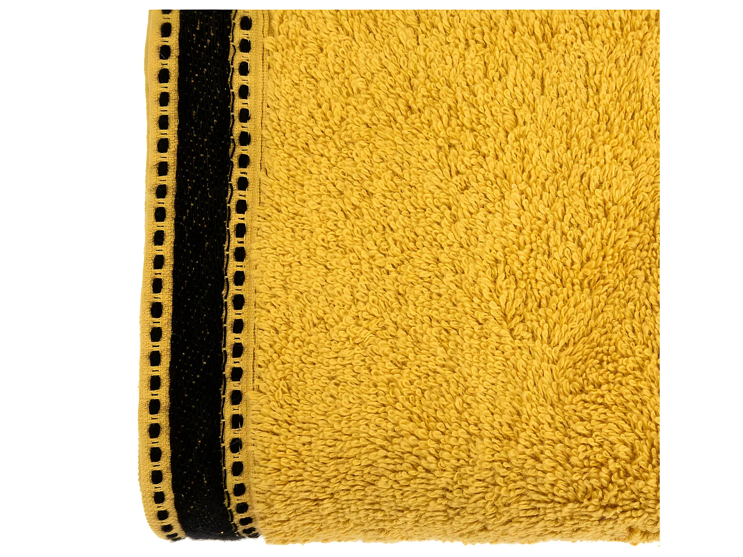 Drap de bain en Coton Jaune Ocre tissu éponge 70 x 130 cm