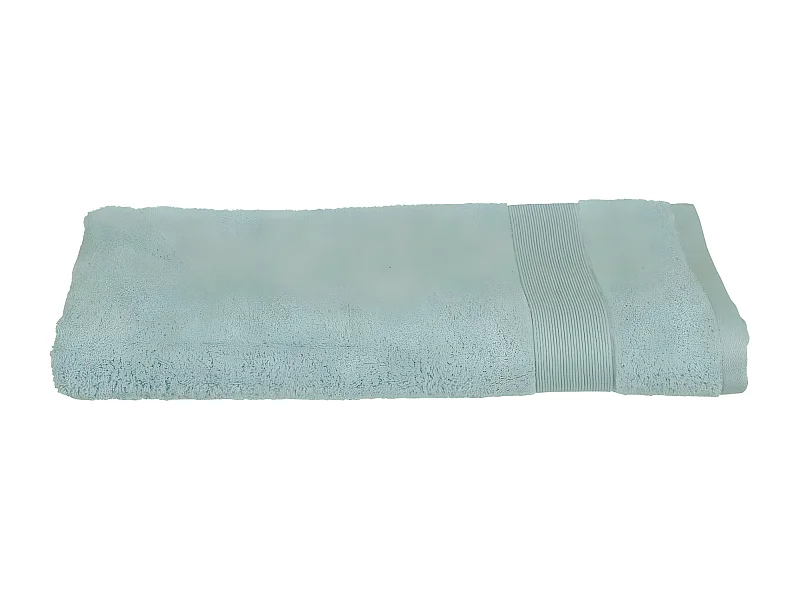 Drap de bain en Coton Vert givré tissu éponge 70 x 130 cm