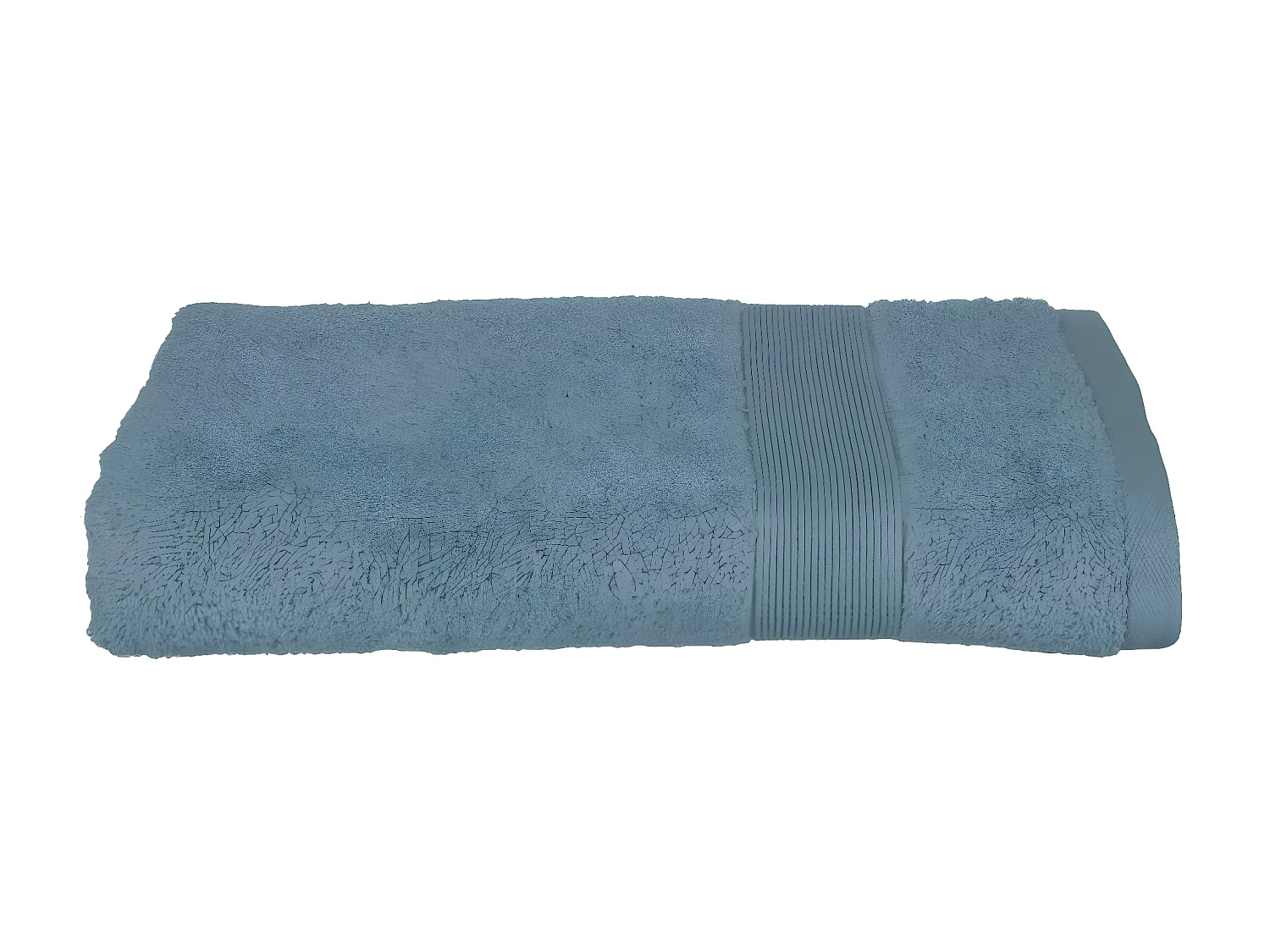Drap de bain en Coton Bleu orage tissu éponge 70 x 130 cm