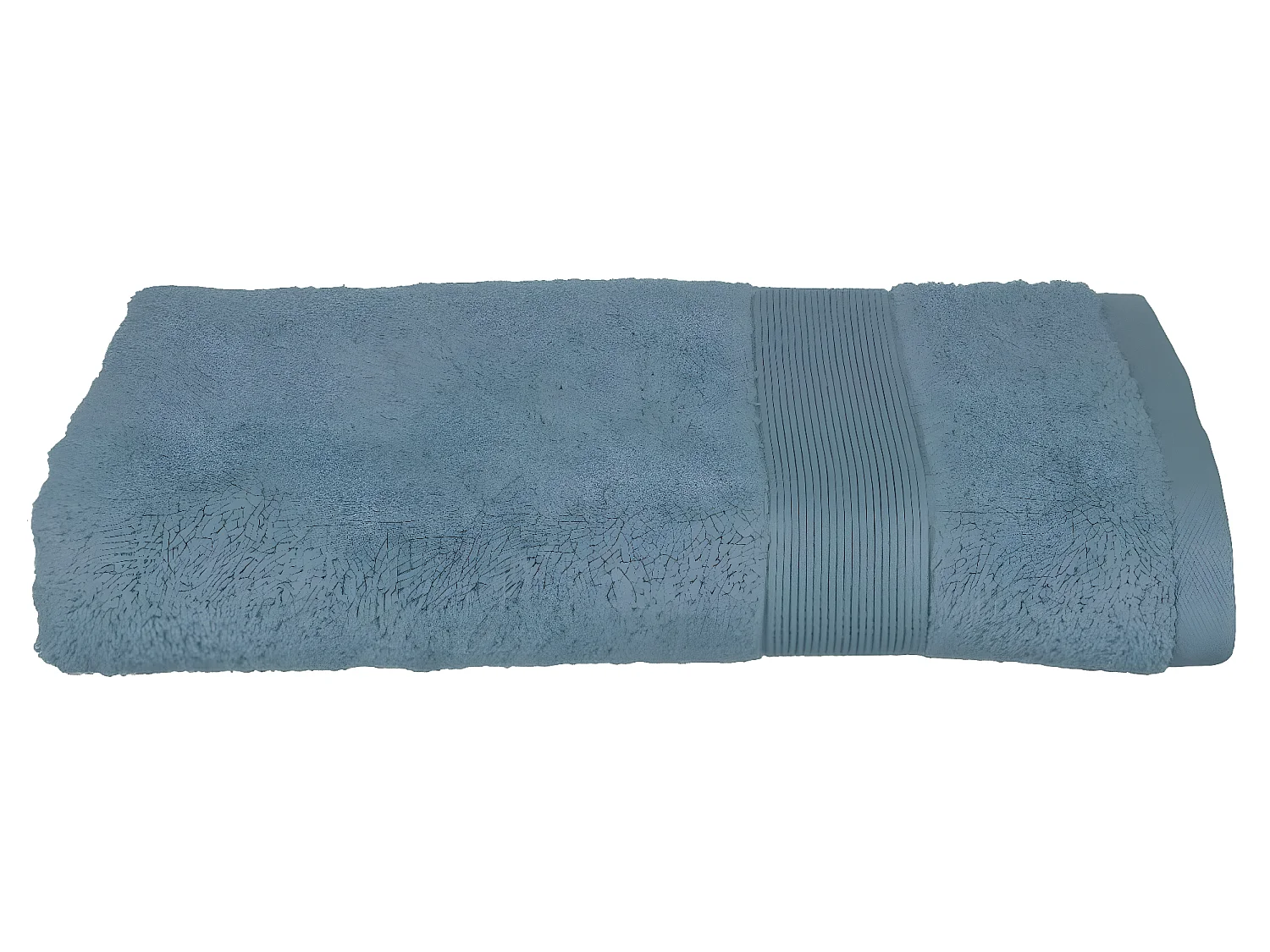 Drap de bain en Coton Bleu orage tissu éponge 70 x 130 cm