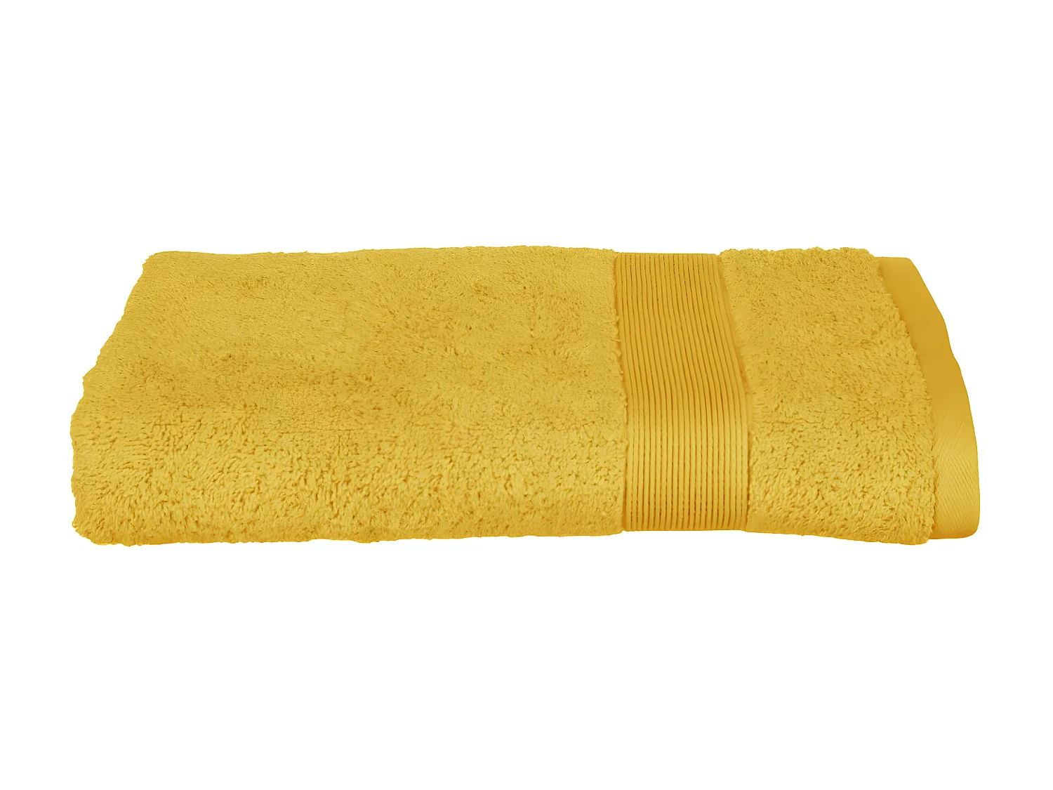 Drap de bain en Coton Jaune Ocre tissu éponge 70 x 130 cm