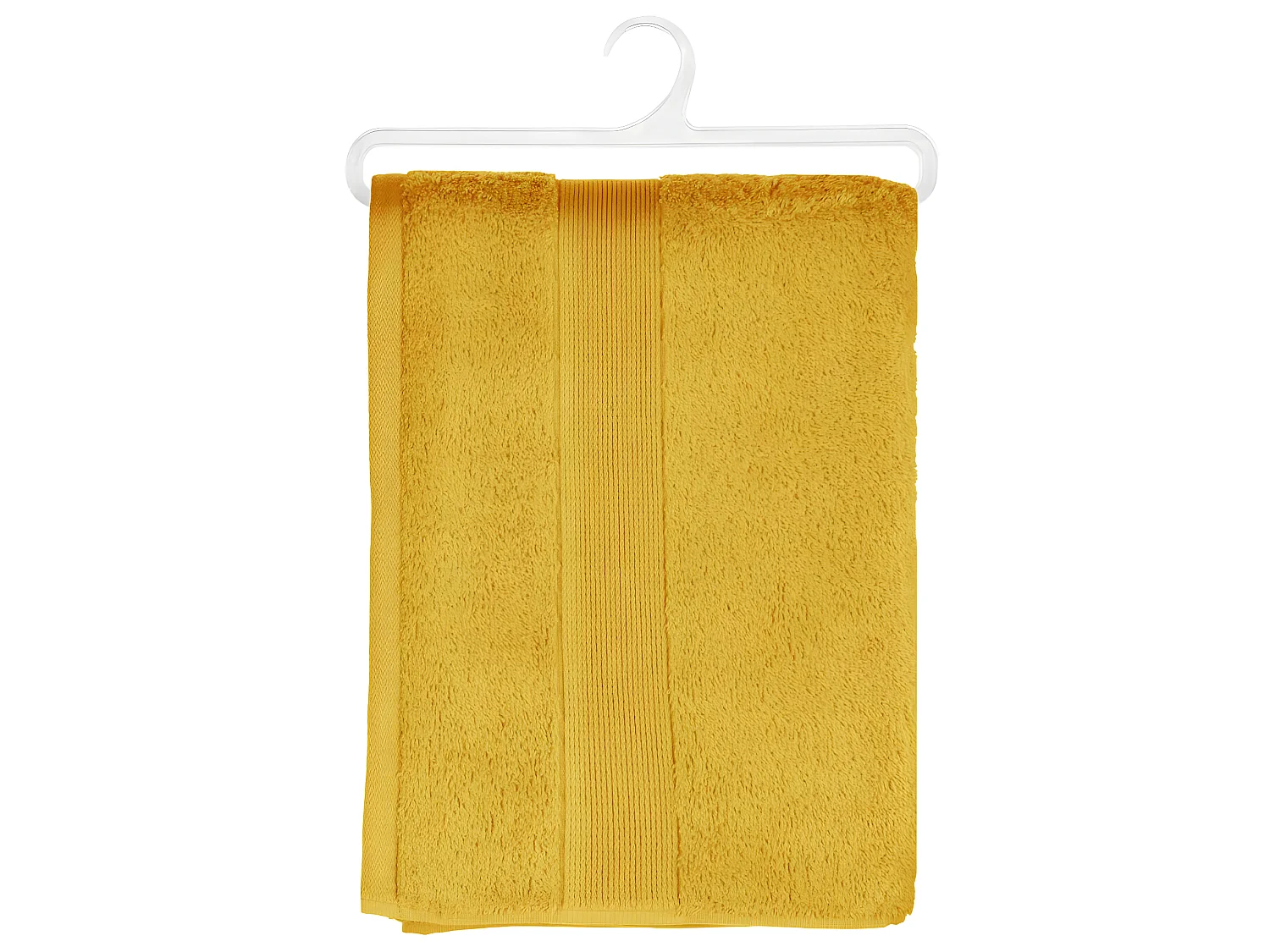 Drap de bain en Coton Jaune Ocre tissu éponge 70 x 130 cm