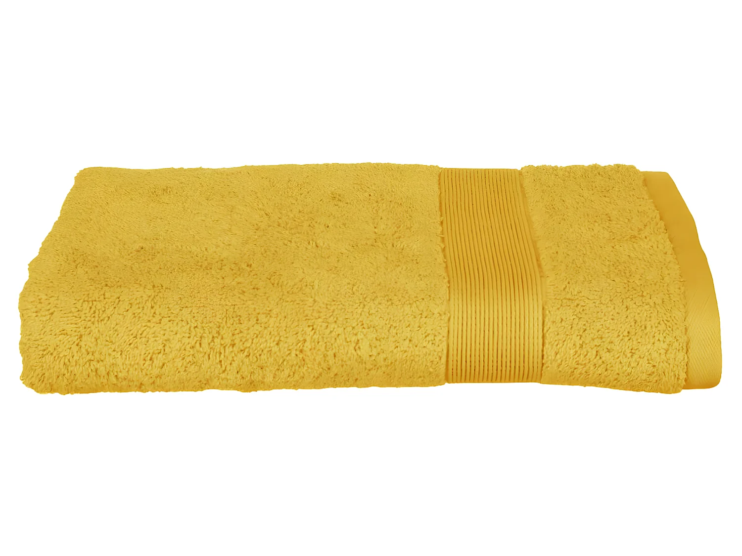 Drap de bain en Coton Jaune Ocre tissu éponge 70 x 130 cm