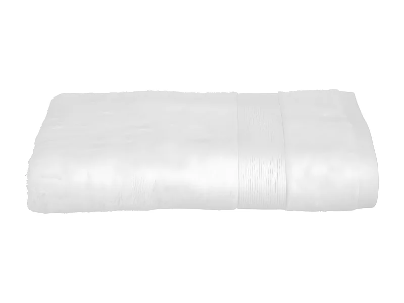 Drap de bain en Coton Blanc tissu éponge 70 x 130 cm