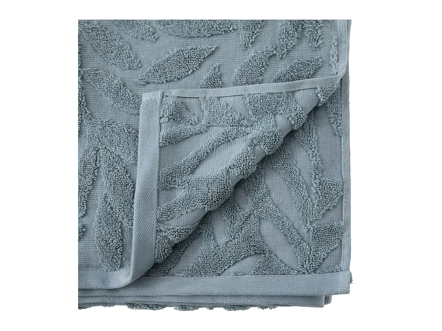 Drap de bain en Coton Bleu  tissu Jacquard 70 x 130 cm
