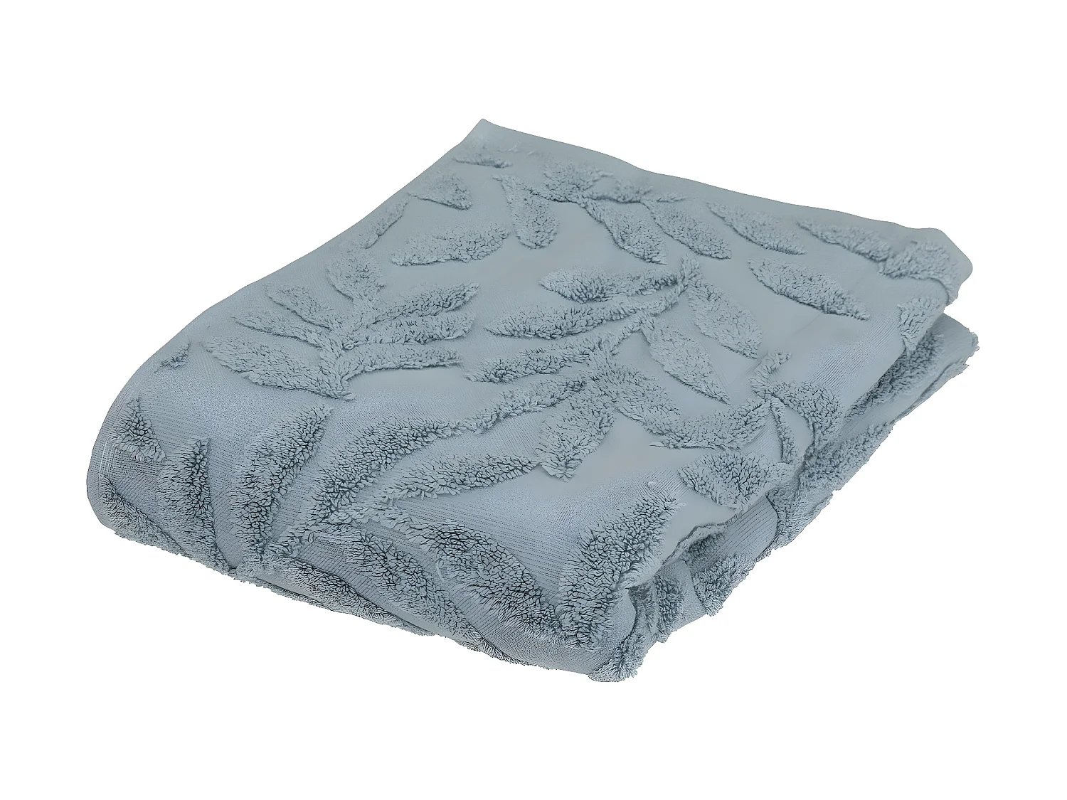 Drap de bain en Coton Bleu  tissu Jacquard 70 x 130 cm