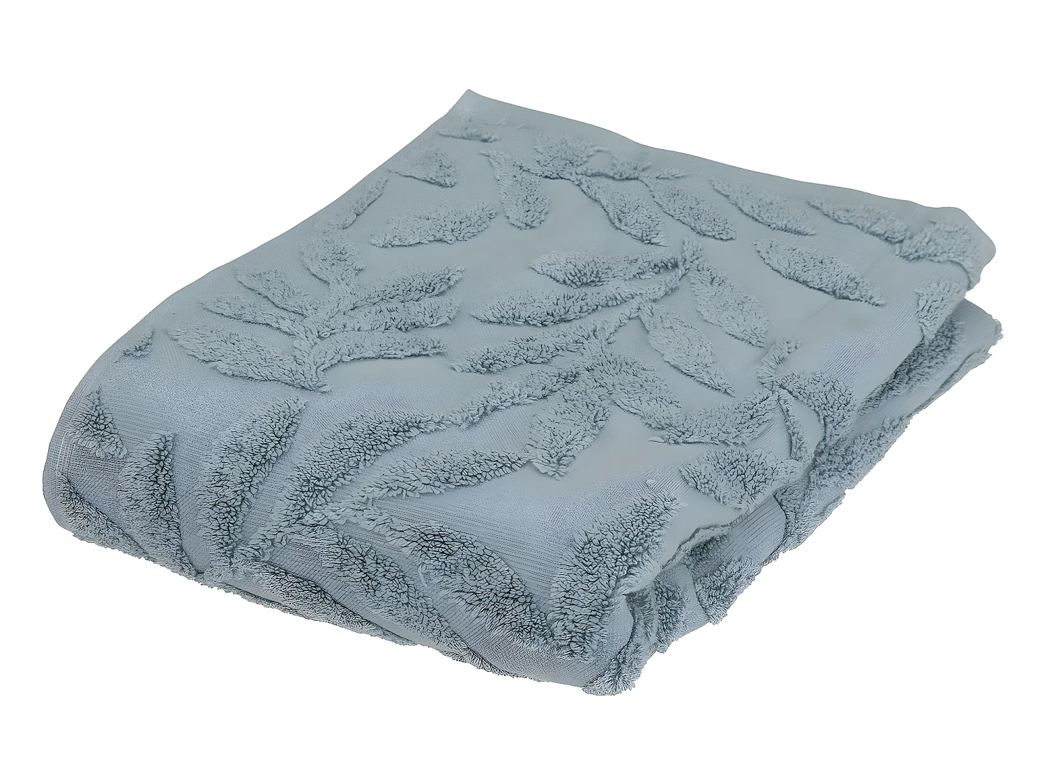 Drap de bain en Coton Bleu  tissu Jacquard 70 x 130 cm
