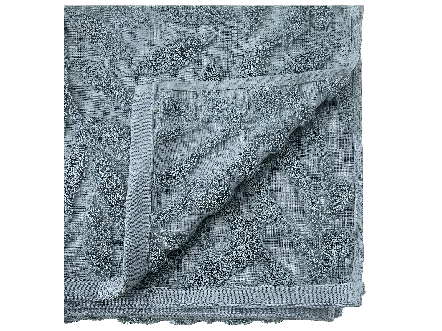Drap de bain en Coton Bleu  tissu Jacquard 70 x 130 cm