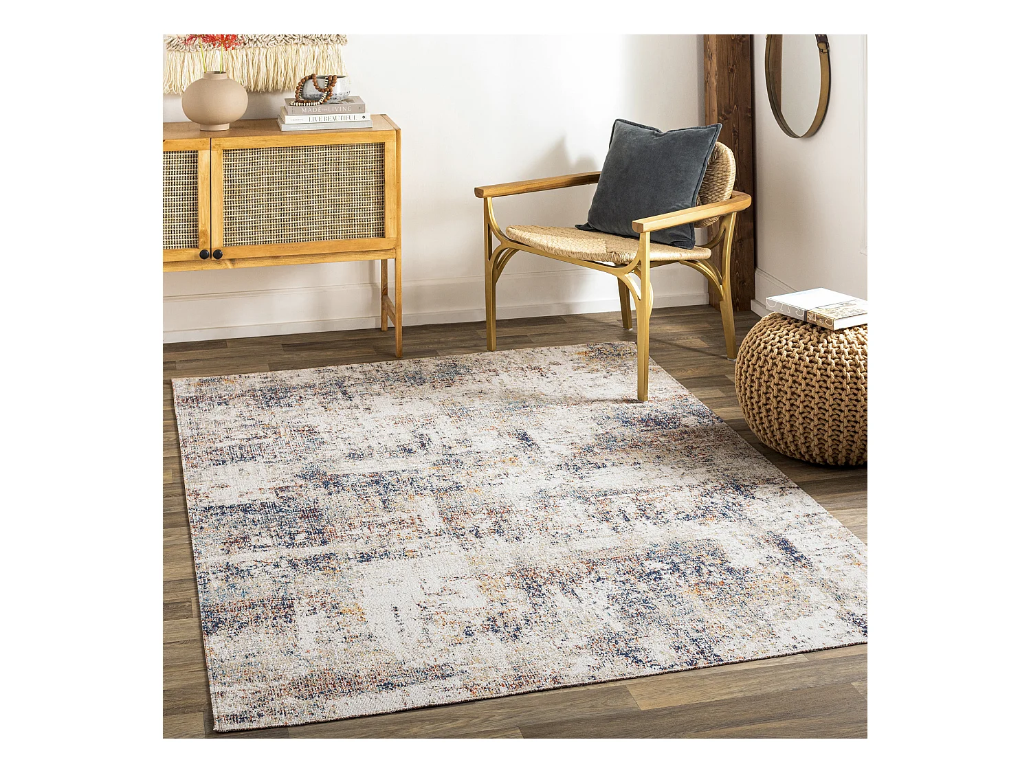 Tappeto Esterno/Interno - Blu/Grigio - 200x275cm - LEILA