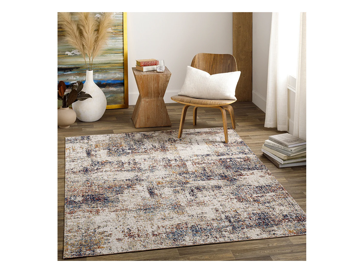 Tappeto Esterno/Interno - Blu/Grigio - 200x275cm - LEILA