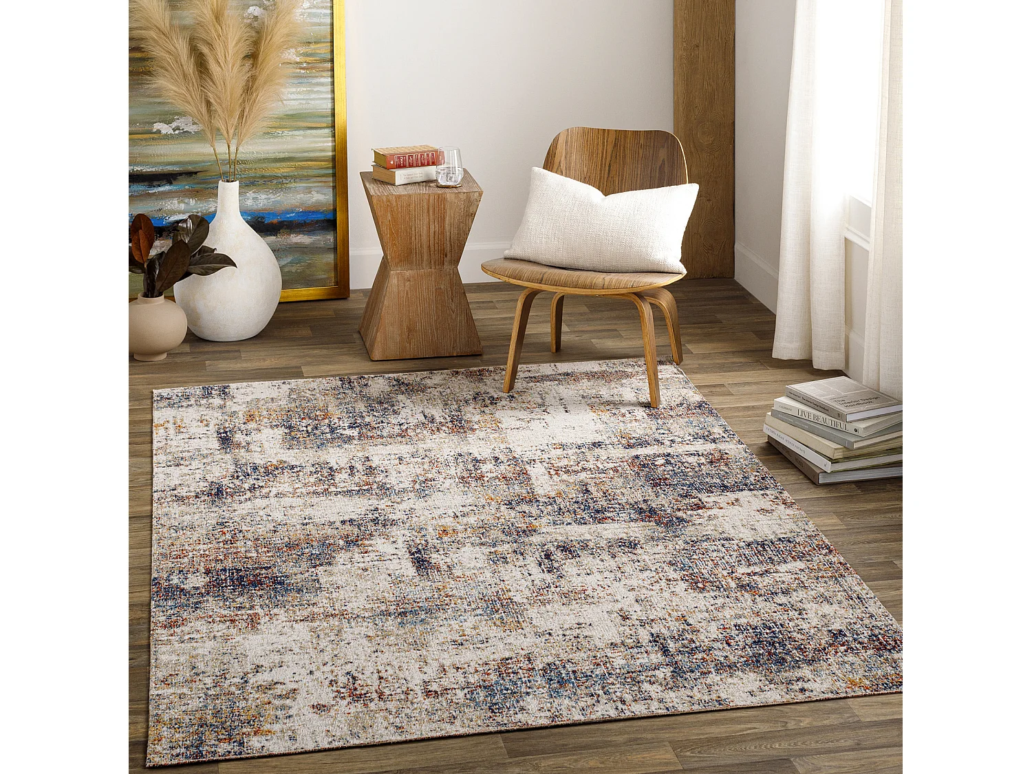 In-/Outdoor-Teppich - Blau/Grau - 120x170cm - LEILA