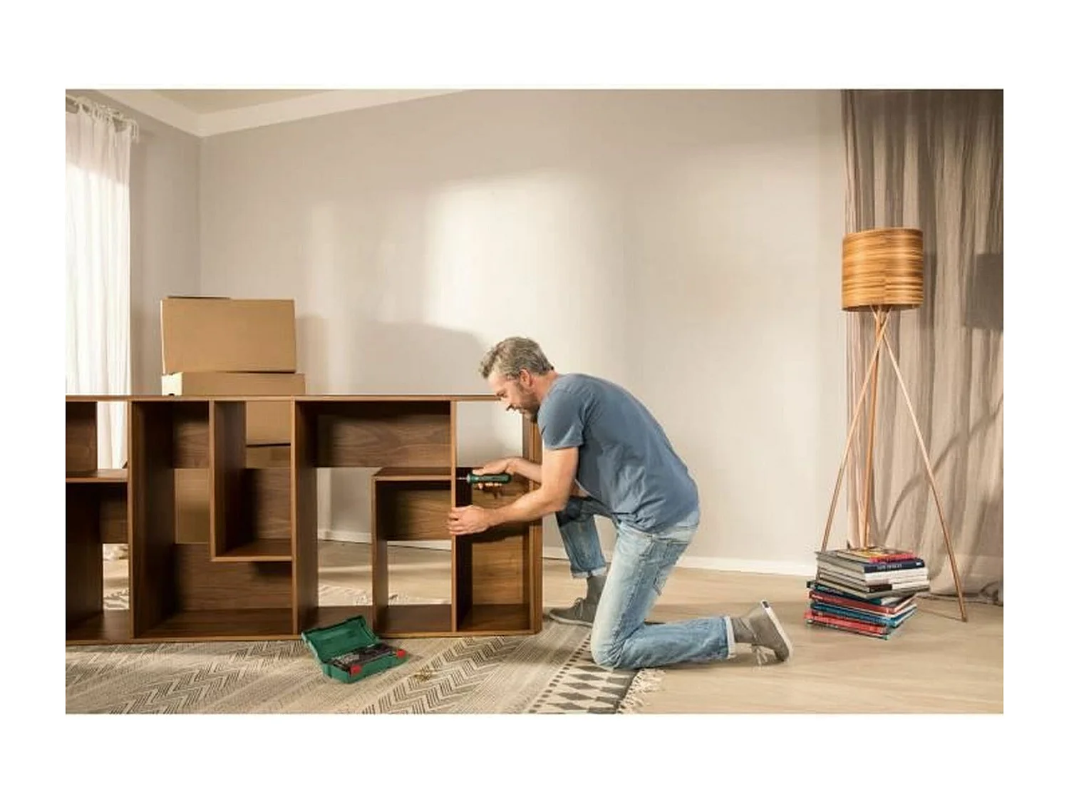 Ergonomischer Akkuschrauber von Bosch – PushDrive 3,6 V 1,5 Ah, MicroUSBAufladung, 32 Bit