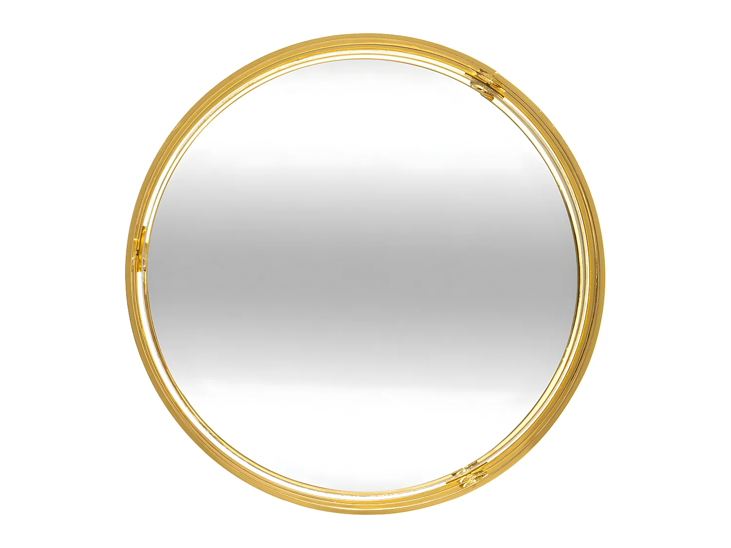 Lot de 2 Plateaux en Métal Doré et Miroir