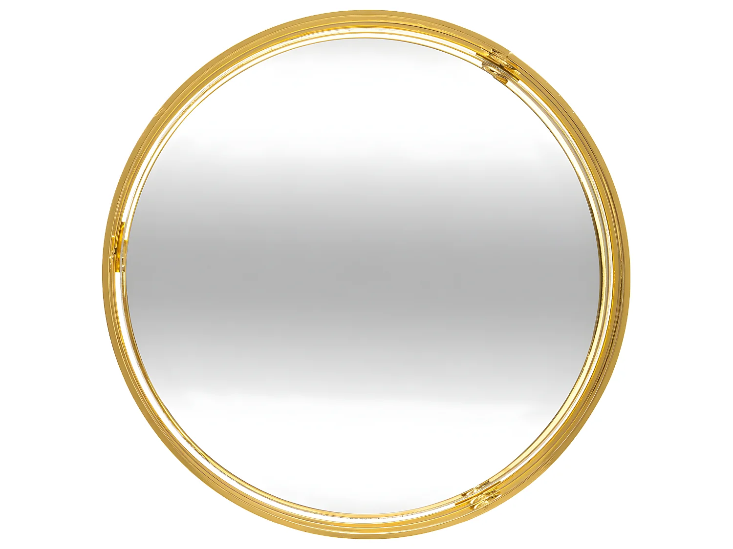 Lot de 2 Plateaux en Métal Doré et Miroir