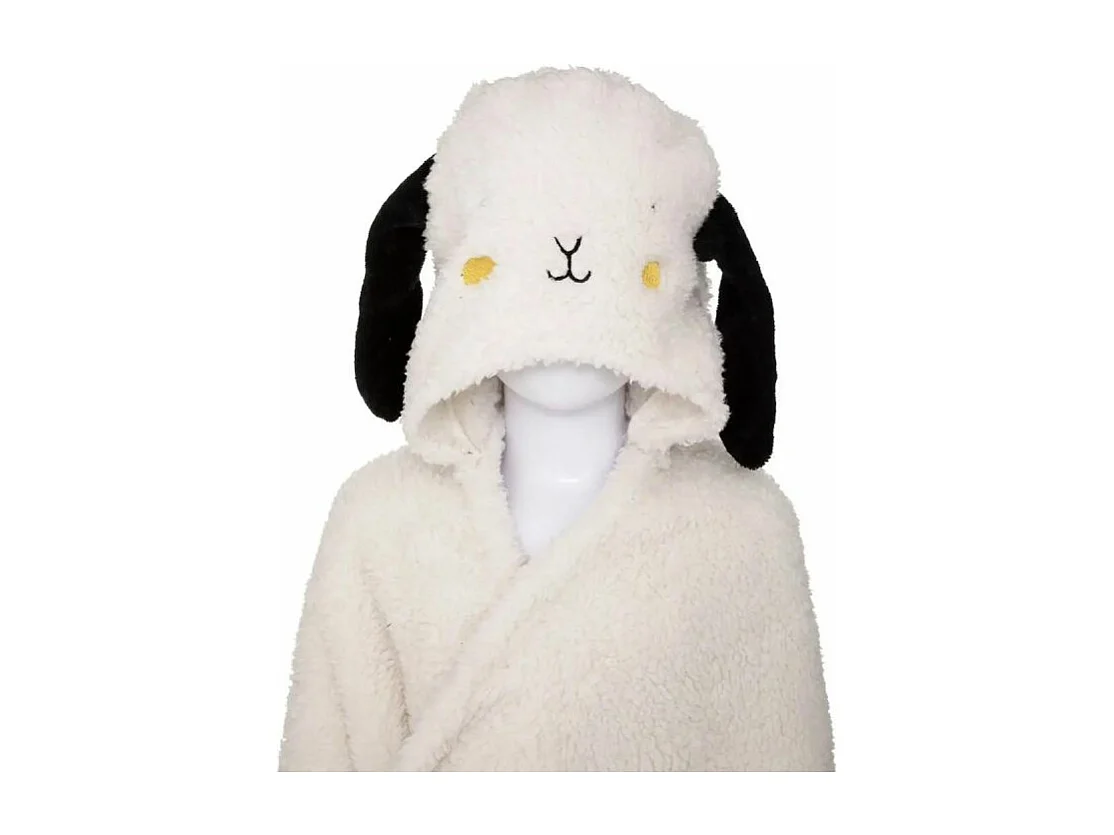 Plaid à Capuche Enfant "Oasis" 100x130cm Noir & Blanc