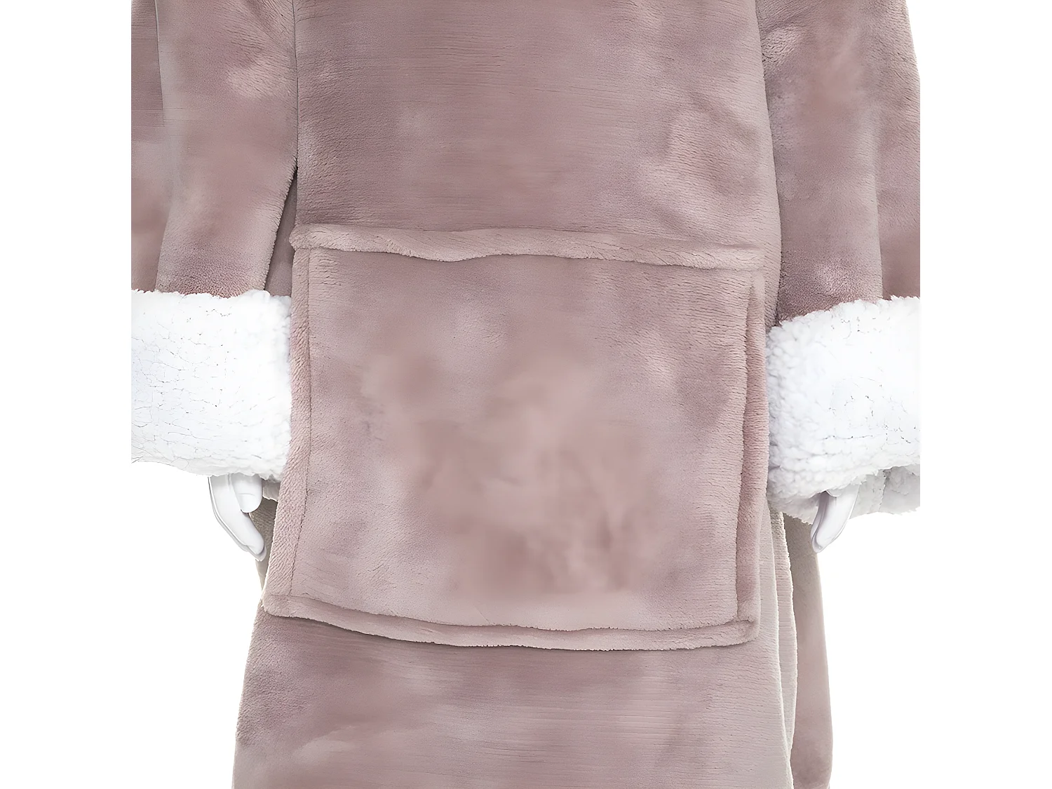 Sweat Plaid Kind Eenhoorn Roze met Capuchon Zacht en Warm 60x95 cm met Voorzak