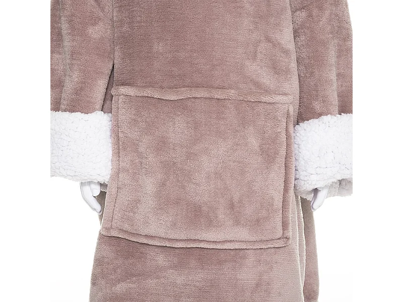 Plaid Sweat Capuche Enfant "Licorne" 60x95cm Rose