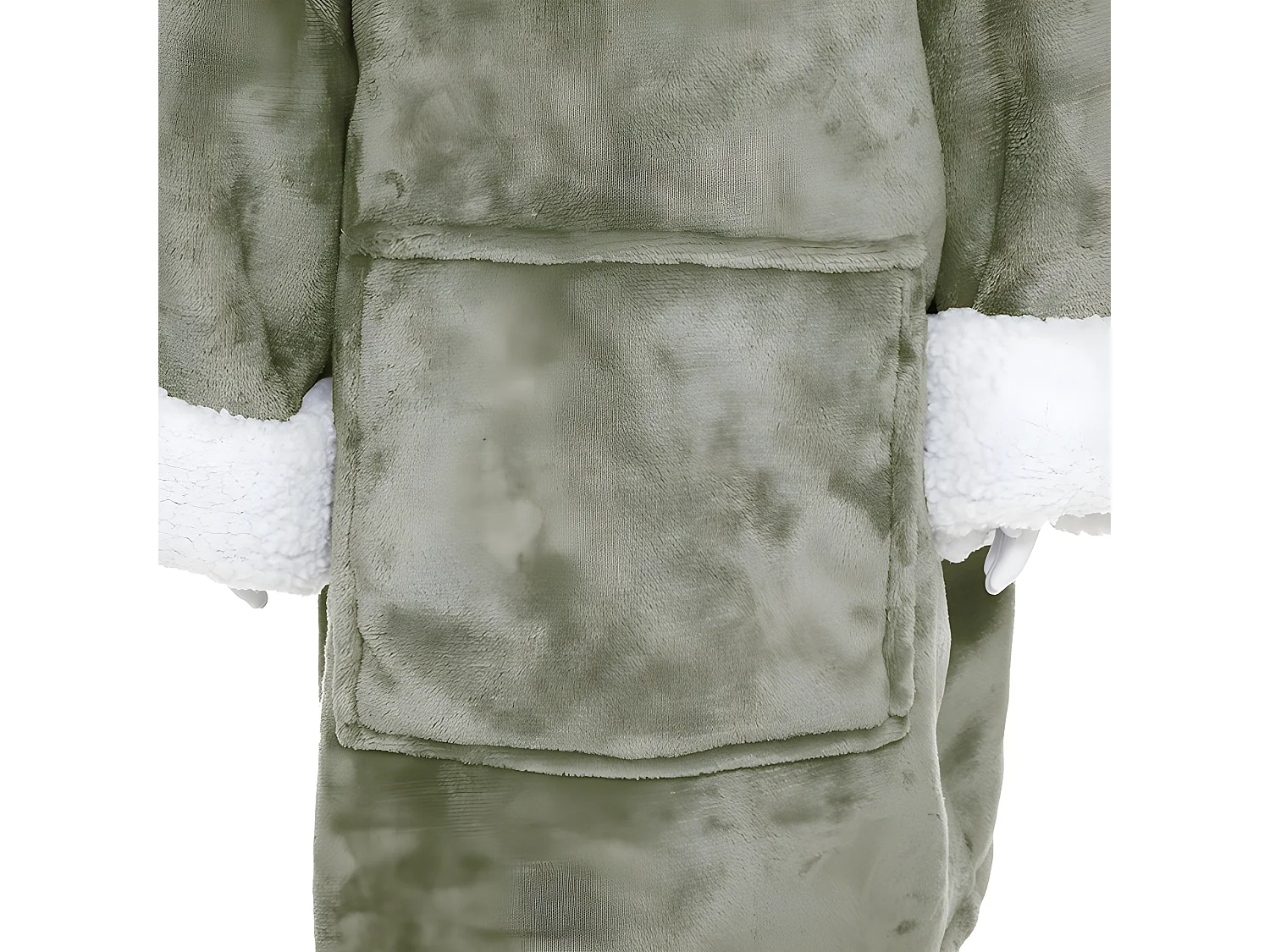 Plaid Sweat Capuche Enfant "Dino" 60x95cm Vert