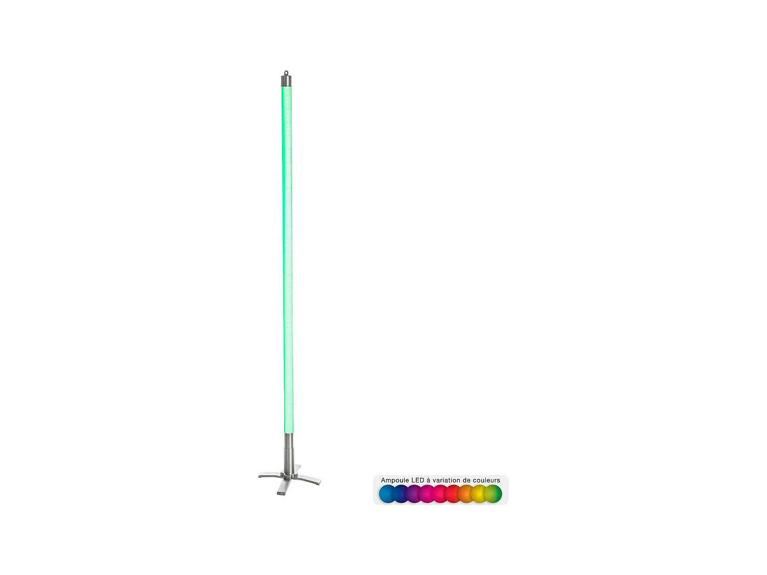 Tube néon LED à variation de couleurs avec télécommande H 134.6 cm