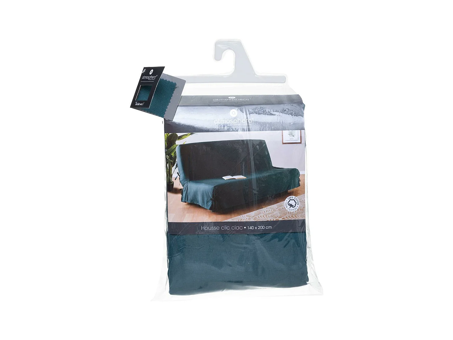 Housse de clic clac Bleu Canard 140 x 200 cm