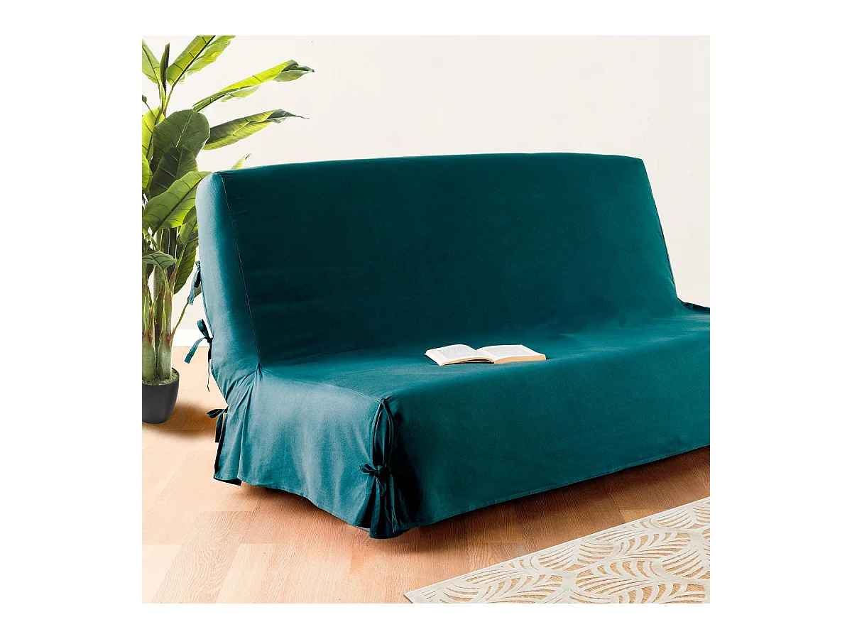 Housse de clic clac Bleu Canard 140 x 200 cm