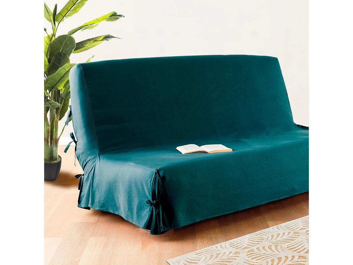 Housse de clic clac Bleu Canard 140 x 200 cm