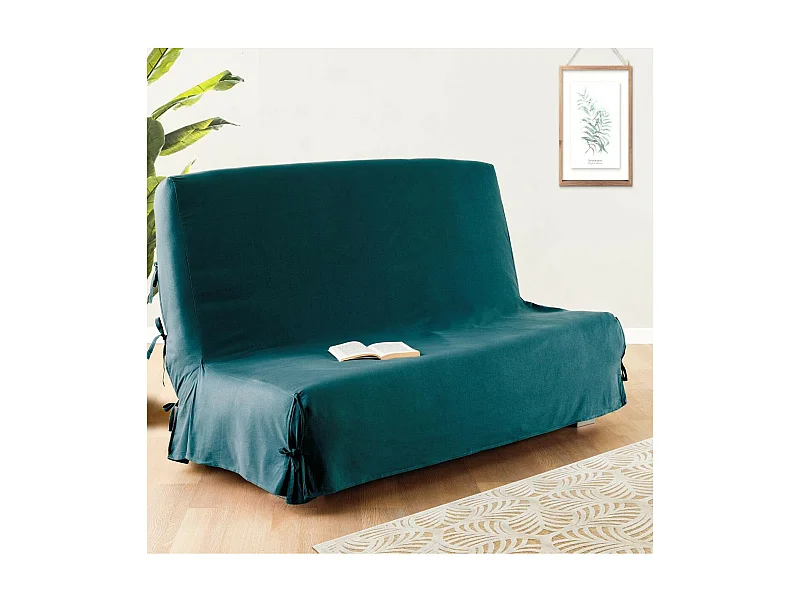 Housse de clic clac Bleu Canard 140 x 200 cm