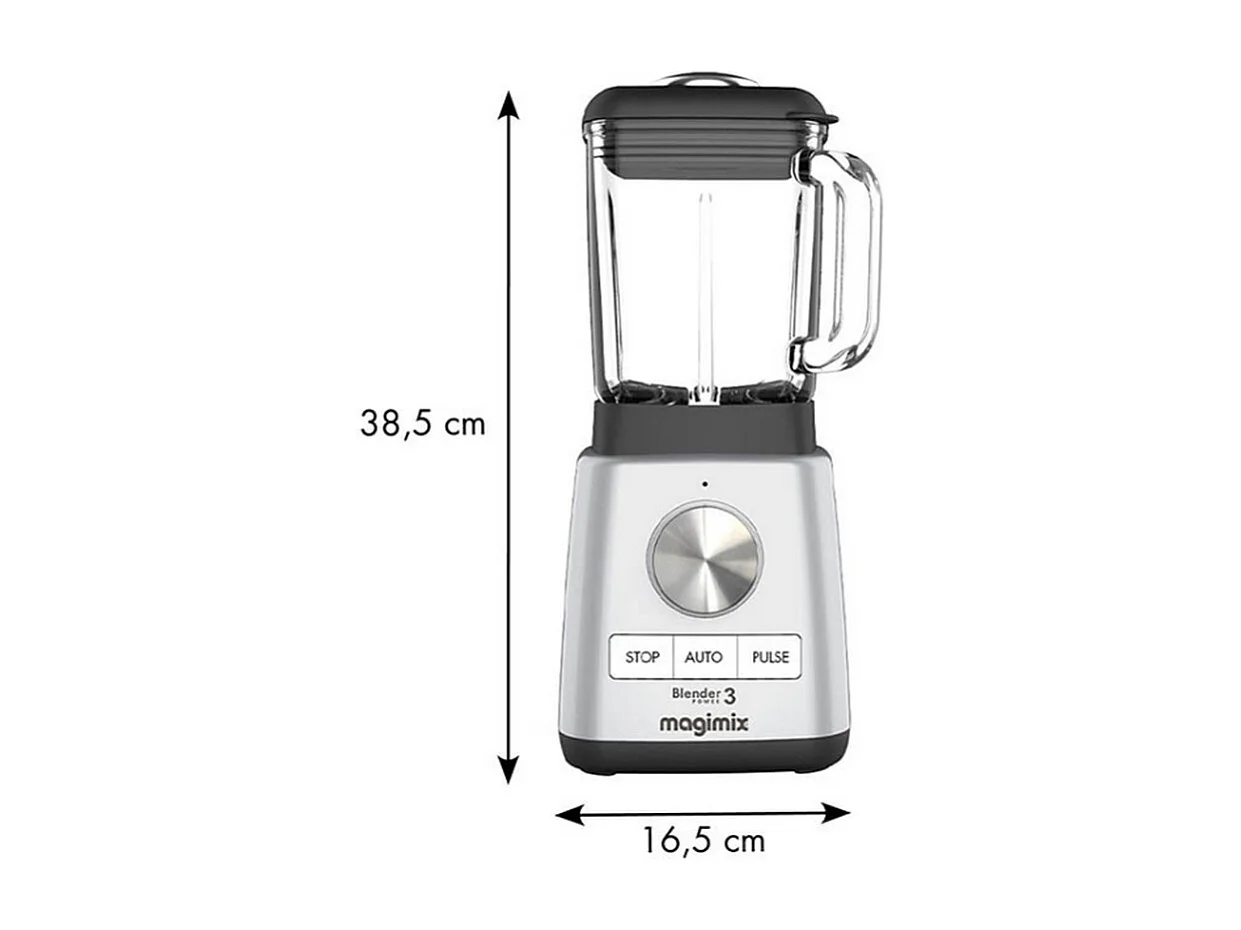 Blender Power 3 chrome mat 1,2 L