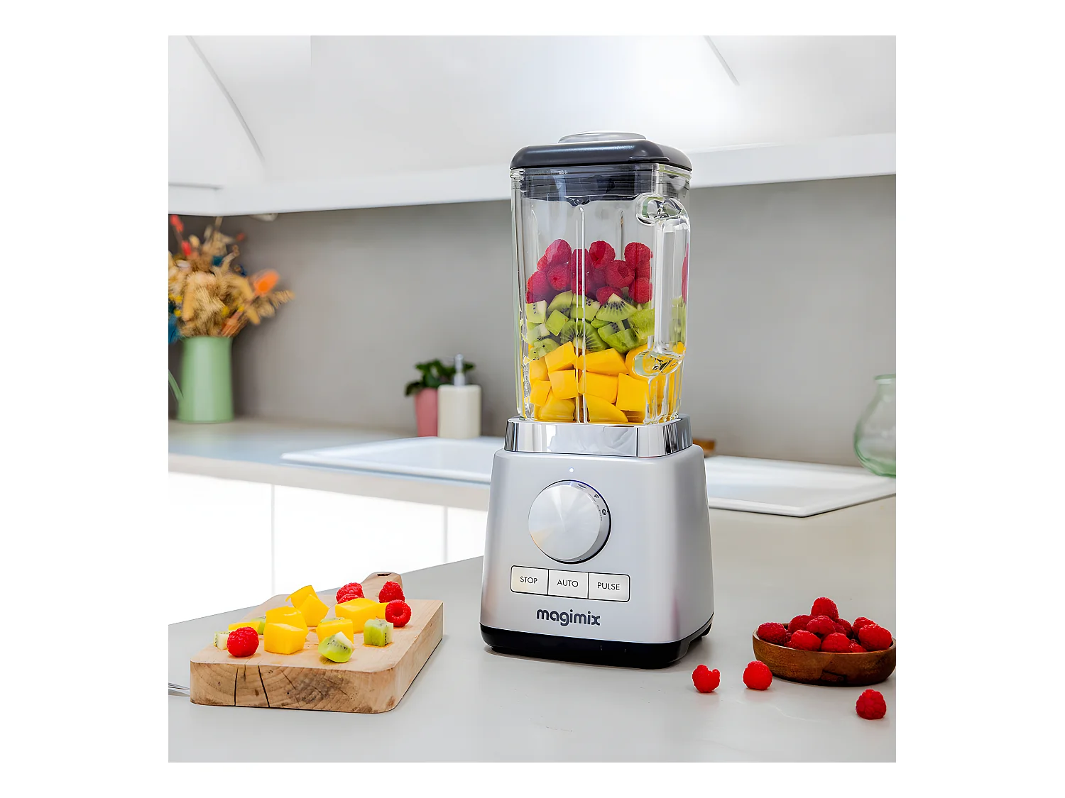 Blender connecté Power 5  chrome mat