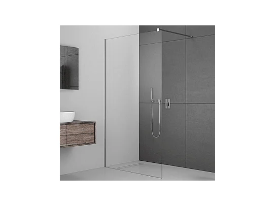 Panel fijo de ducha WALK IN Perfil Cromado Grosor Cristal 8 mm