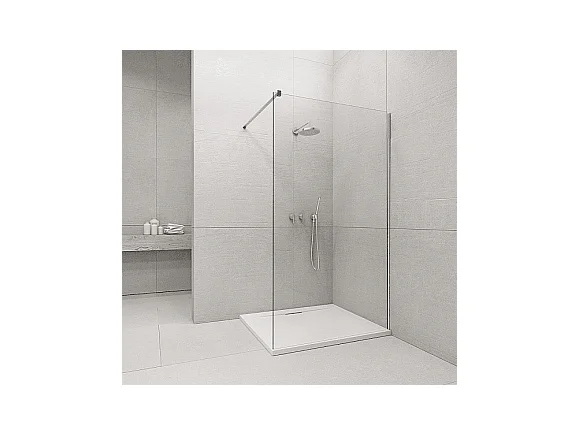 Panel fijo de ducha WALK IN Perfil Cromado Grosor Cristal 8 mm