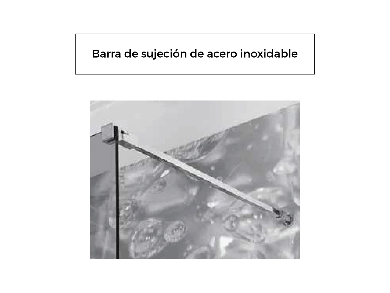 Panel fijo de ducha WALK IN Perfil Cromado Grosor Cristal 8 mm