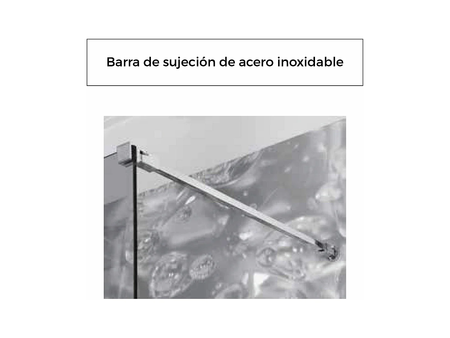 Panel fijo de ducha WALK IN Perfil Cromado Grosor Cristal 8 mm