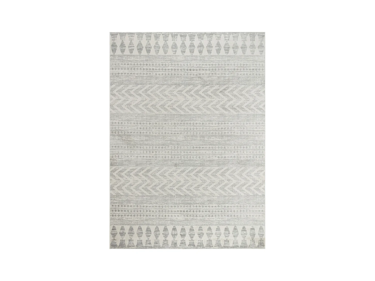 Tapis Scandinave Bohème - Gris - 120x170cm - LOUNA