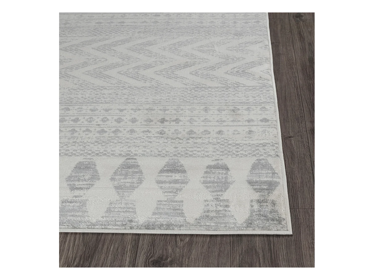 Tapis Scandinave Bohème - Gris - 120x170cm - LOUNA