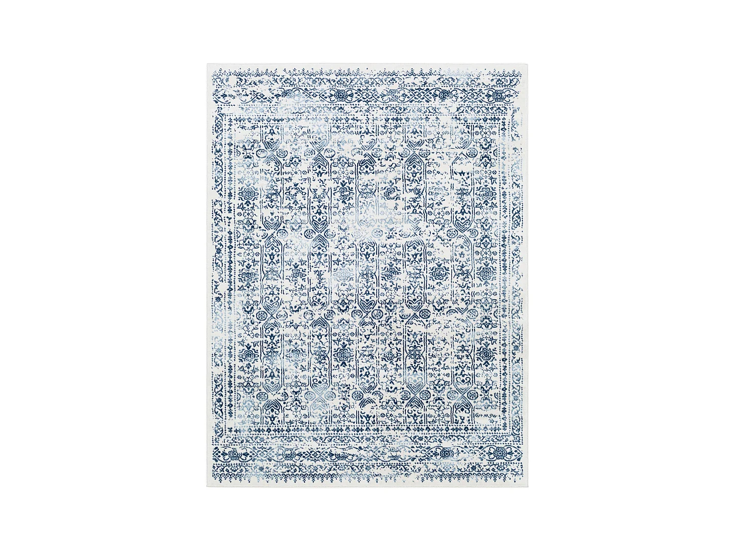 Vintage Oosters Tapijt - Blauw/Wit - 160x215cm - VICKY