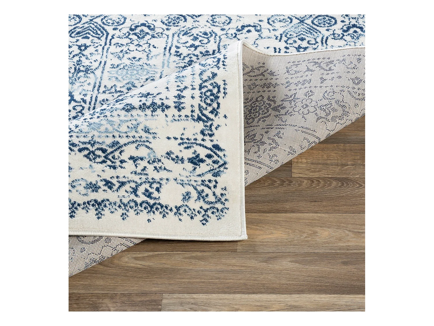 Vintage Oosters Tapijt - Blauw/Wit - 160x215cm - VICKY