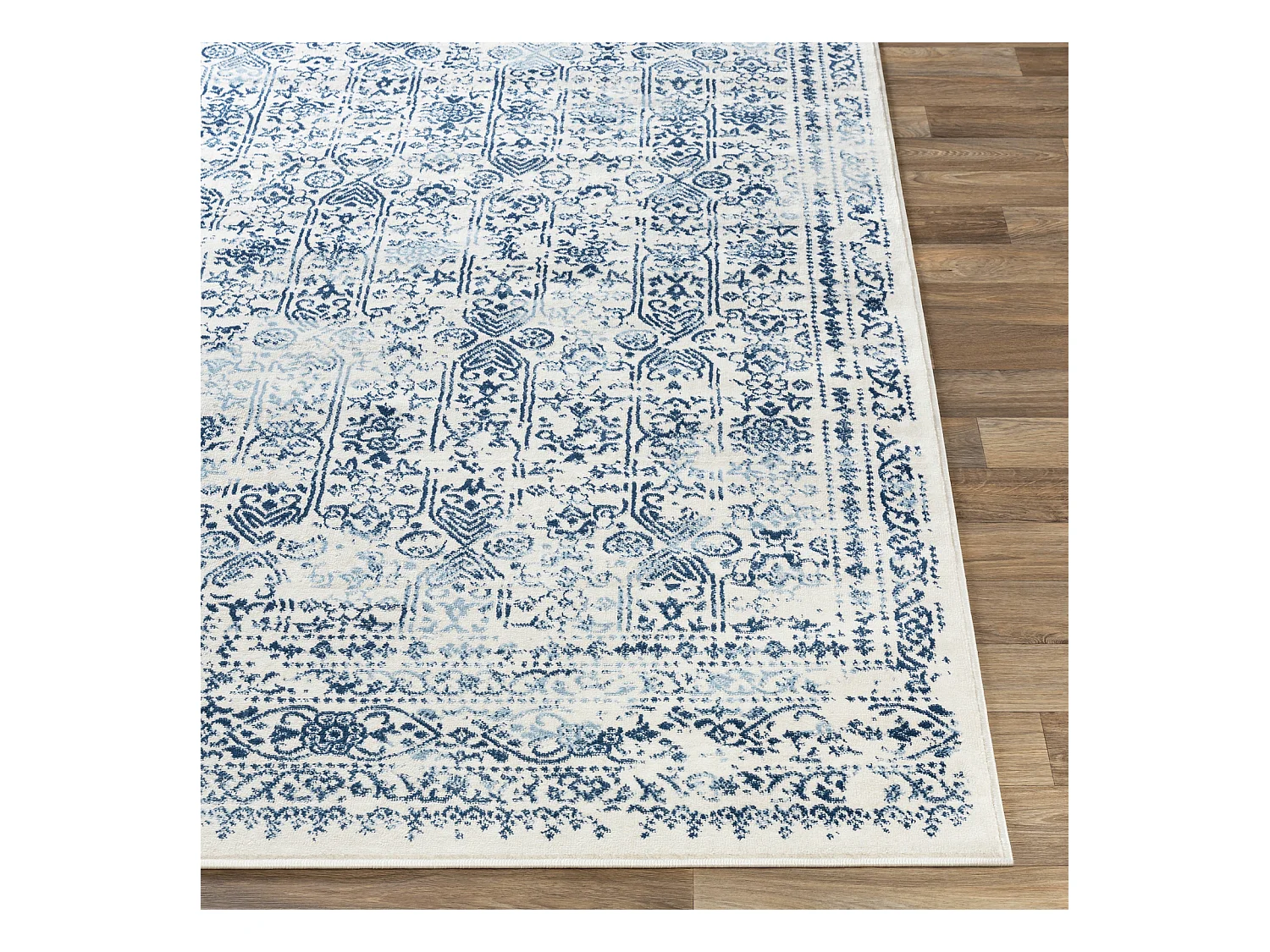 Vintage Oosters Tapijt - Blauw/Wit - 160x215cm - VICKY