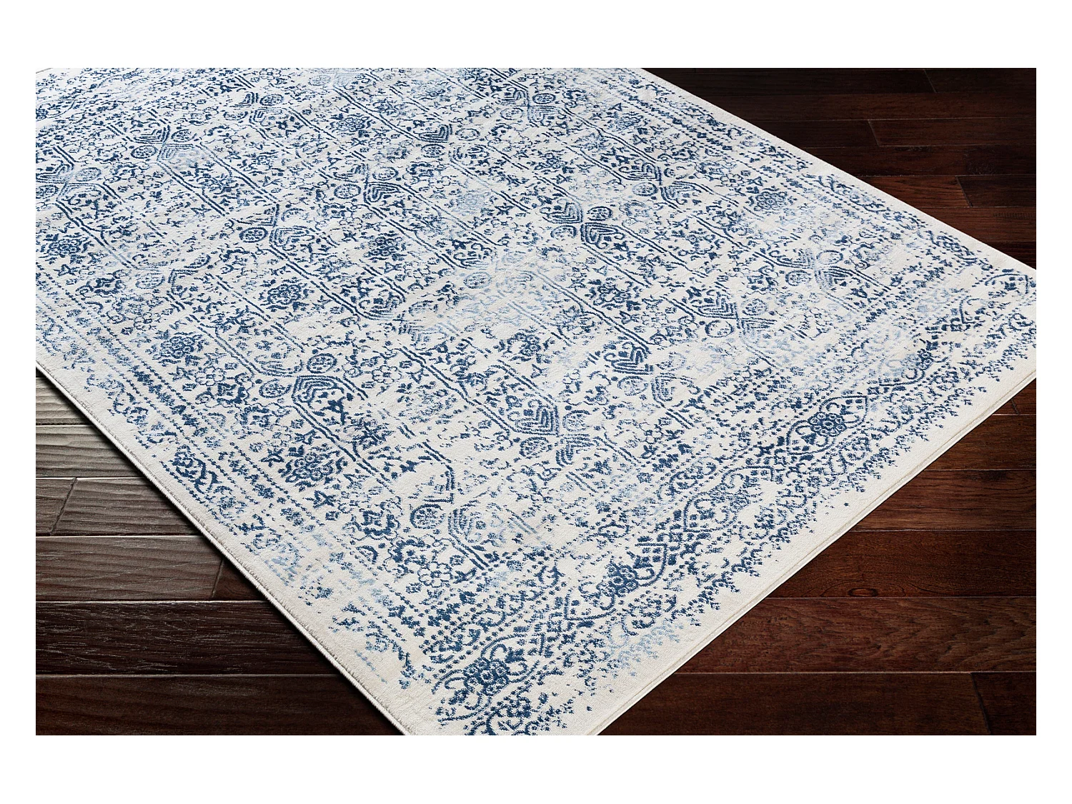 Vintage Oosters Tapijt - Blauw/Wit - 160x215cm - VICKY