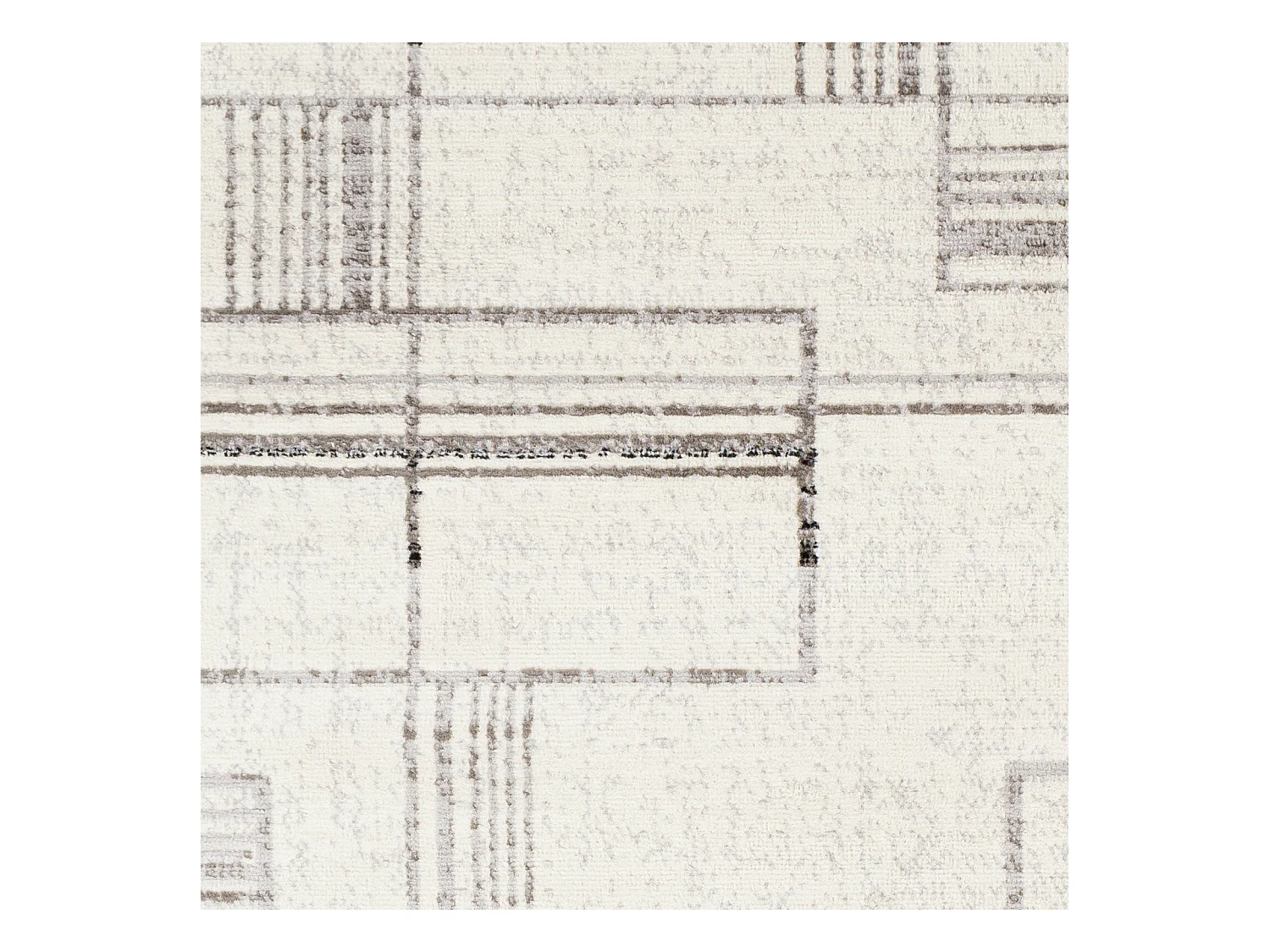 Alfombra Escandinava Moderna - Blanco/Gris - 200x275cm - ALEXIA