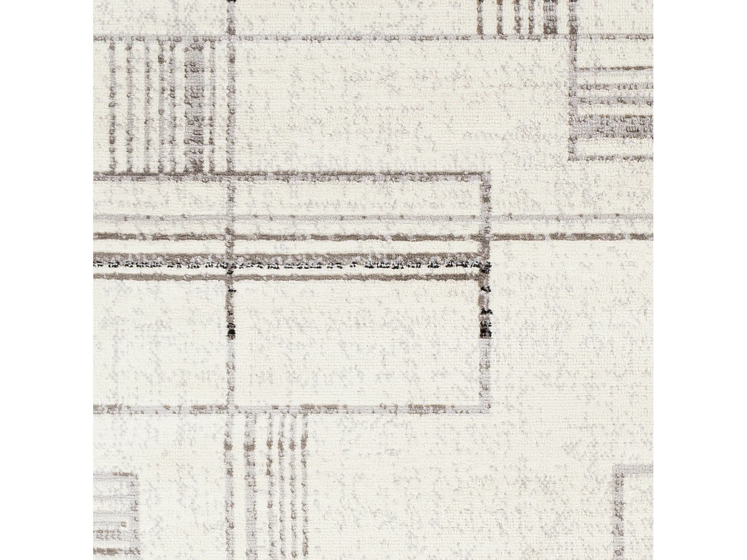 Alfombra Escandinava Moderna - Blanco/Gris - 200x275cm - ALEXIA