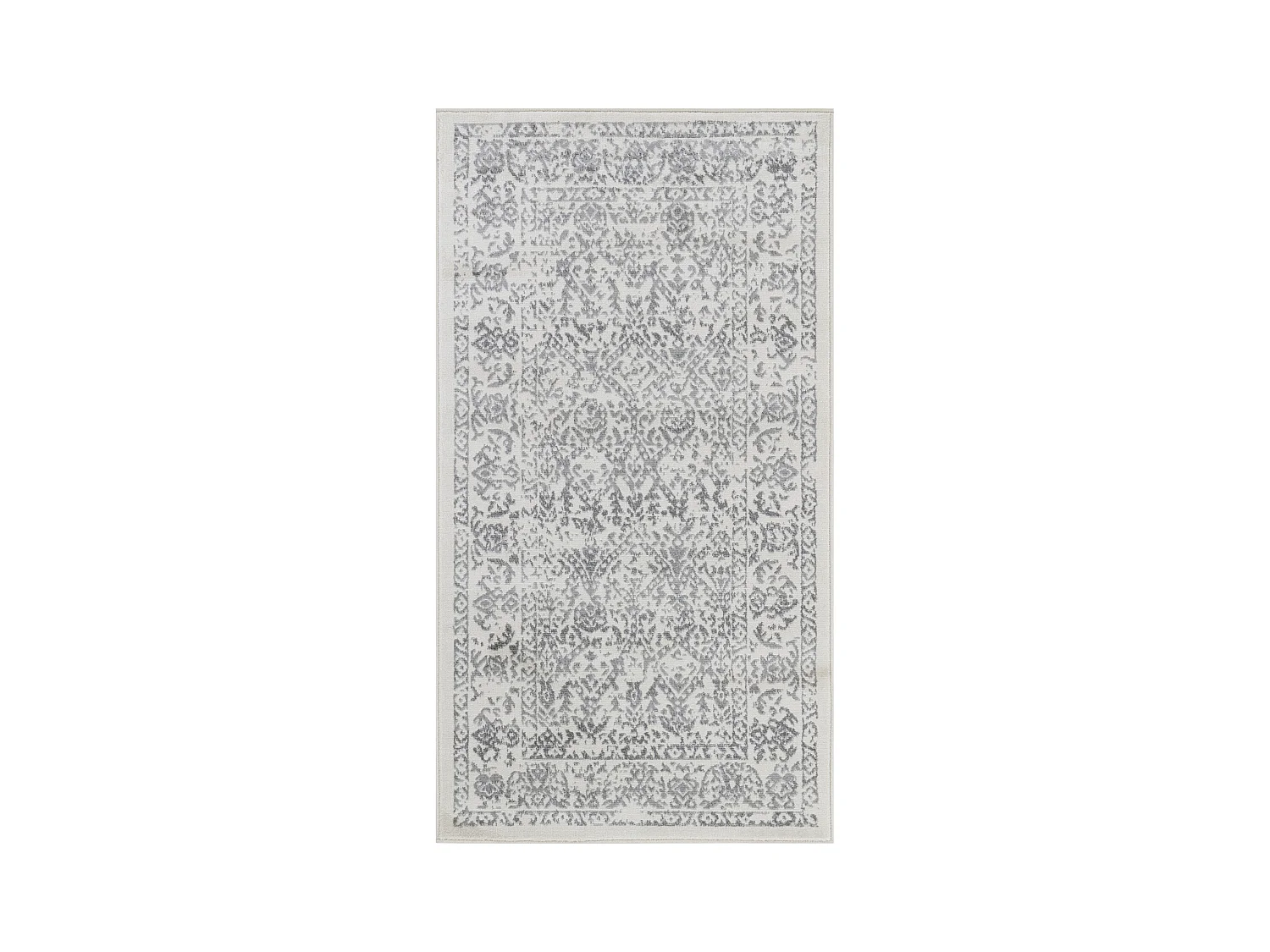 Tapis Vintage Oriental - Blanc/Gris - 80x150cm - MARGAUX